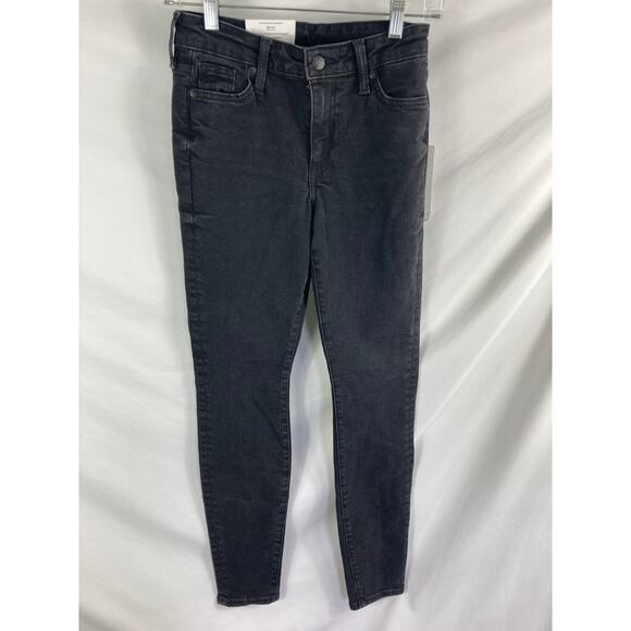NWT & Denim by H&M Skinny Mid Waist Black Jeans Size 0 - Picture 1 of 3